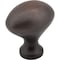 Elements 1-1/8" Overall Length Brushed Oil Rubbed Bronze Oval Merryville Cabinet Knob 897DBAC - alternate 1